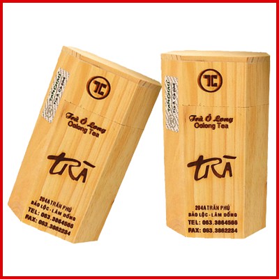 Trà oolong hộp gỗ Tâm Châu 100g